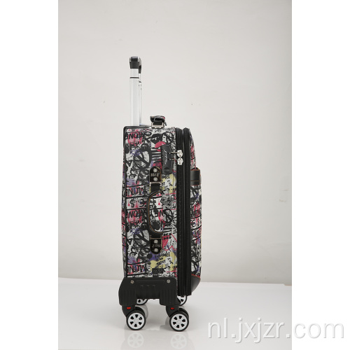 Kleurrijke patroon afgedrukte rollende bagage